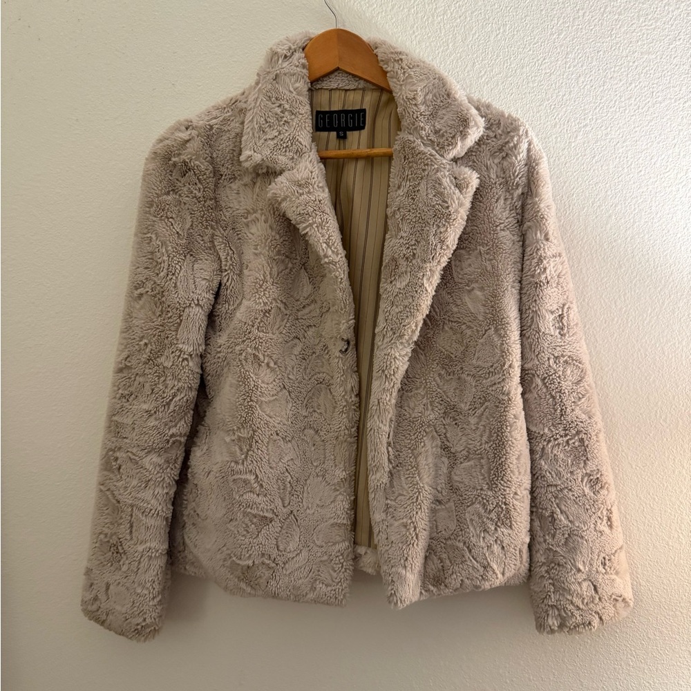 Georgie Women's Beige Teddy Jacket